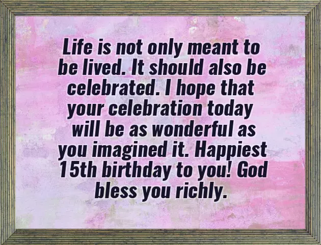 15Th Birthday Wishes For Niece