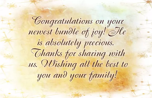 Congratulations On Your Beautiful Baby Boy