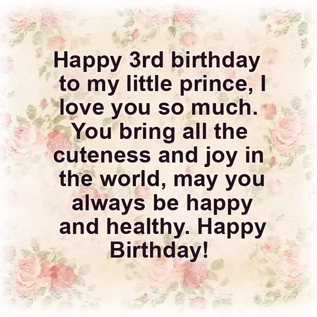 3 Year Old Son Birthday Wishes 3 Year Old Son Birthday Wishes