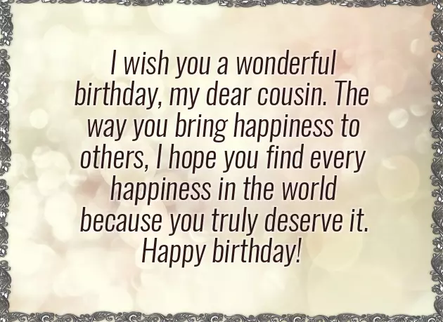 Birthday Wishes To A Cousin Sister