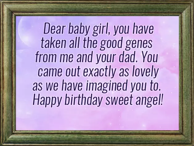 Happy Birthday Wishes For Cute Baby Girl