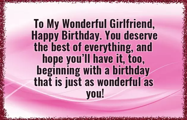 Birthday Greetings For Girlfriend Birthday Greetings For Girlfriend