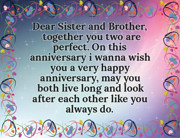 Happy Anniversary Brother In Law And Sister