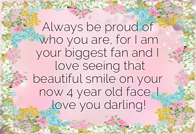 Happy Birthday 4 Years Old Girl