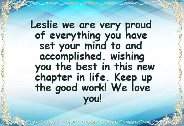 Congratulations We Are Proud Of You