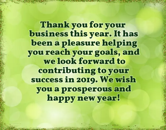 Happy New Year Greetings To Customers