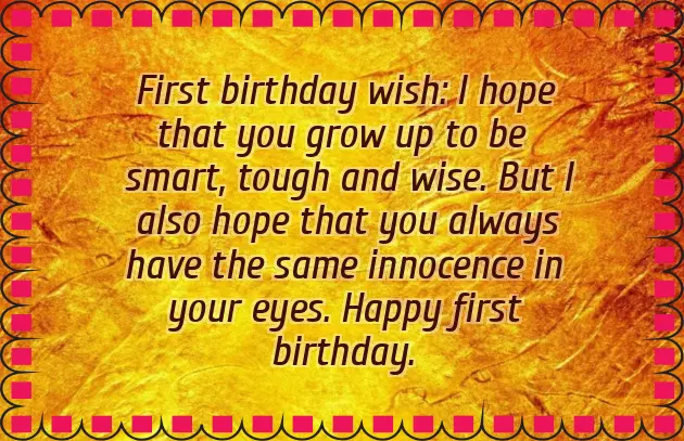 Birthday Quotes For 1 Year Son
