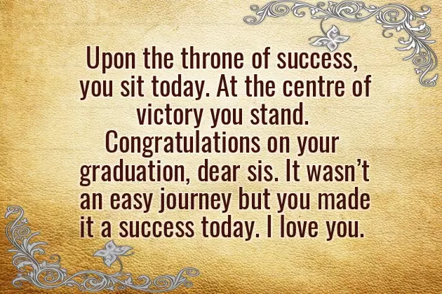 Sister Graduation Wishes Sister Graduation Wishes