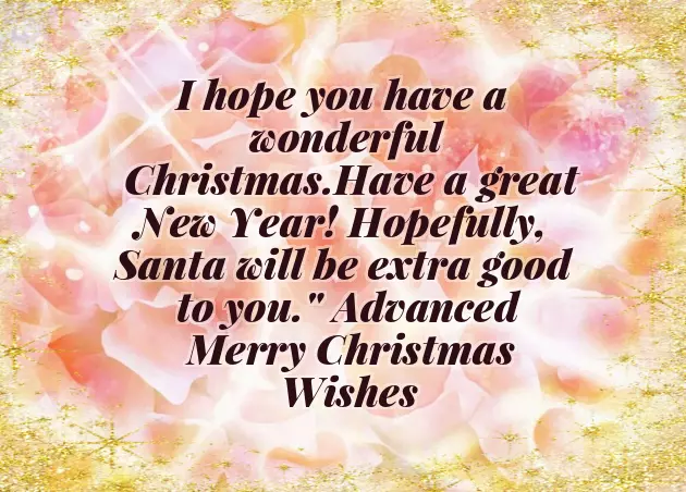 Advance Xmas Wishes Advance Xmas Wishes