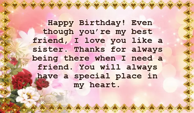 Birthday Wishes Best Friend Like Sister Birthday Wishes Best Friend Like Sister