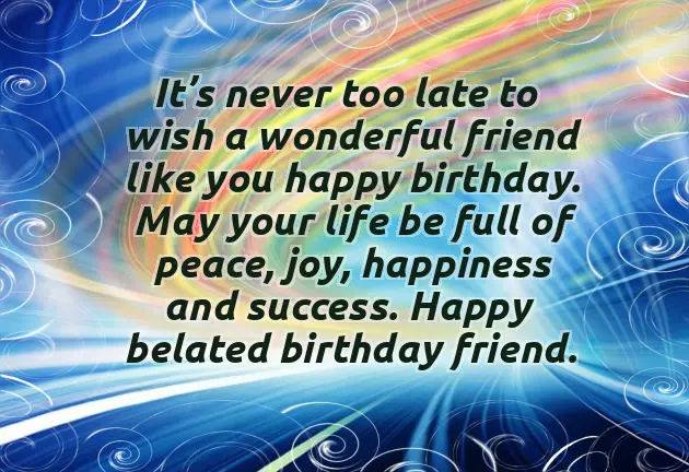 Happy Belated Bday