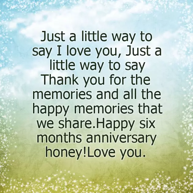 6 Months Wedding Anniversary Wishes