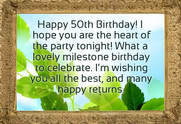 Happy 50Th Birthday Wishes Man