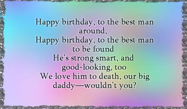 Funny Birthday Poems For Dad
