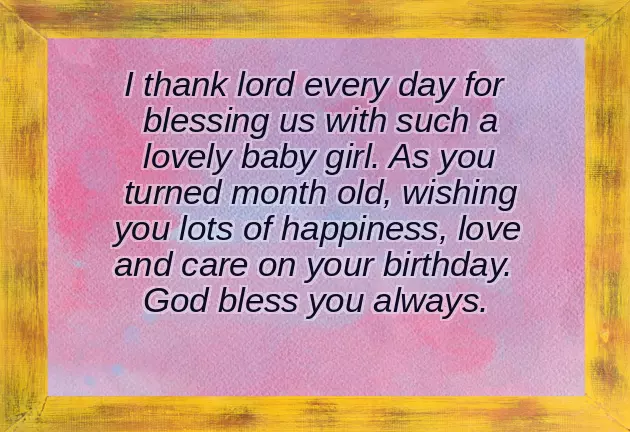 One Month Birthday Wishes