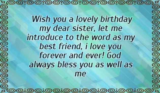 Happy Birthday To Friend Sister