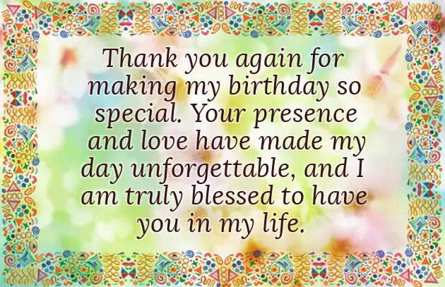 Thanking For Birthday Celebration Thanking For Birthday Celebration