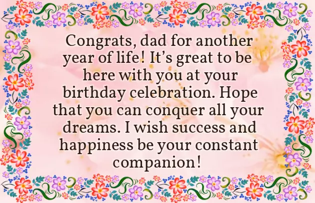 Happy Birthday Wishes To Dad From Son