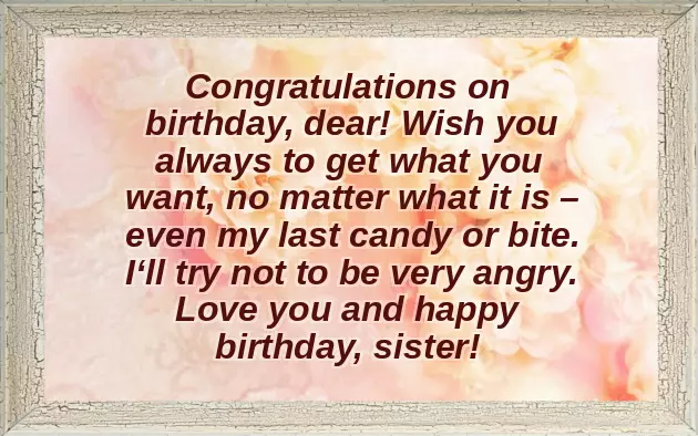 Happy Birthday Wishes To Sister Funny Happy Birthday Wishes To Sister Funny