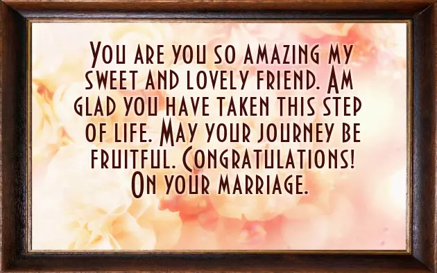 Congratulations Message For Best Friend Wedding
