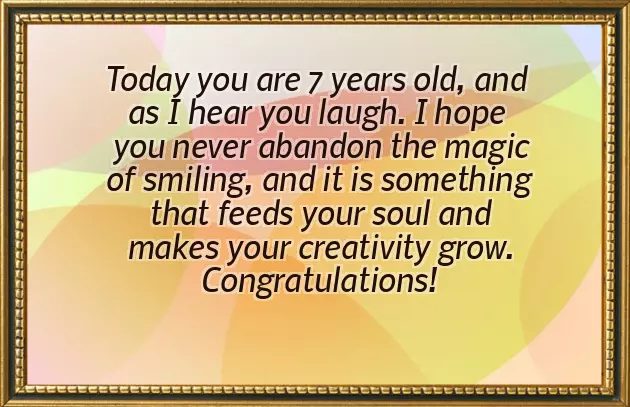 Birthday Wishes For A Seven Year Girl Birthday Wishes For A Seven Year Girl