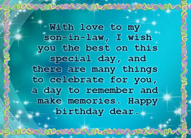 Birthday Quotes For Son In Law