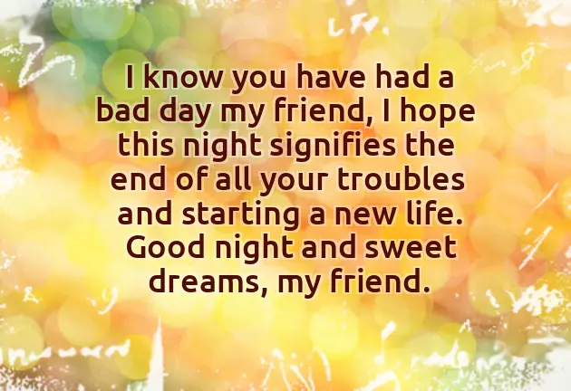 Good Nite Message To A Friend Good Nite Message To A Friend