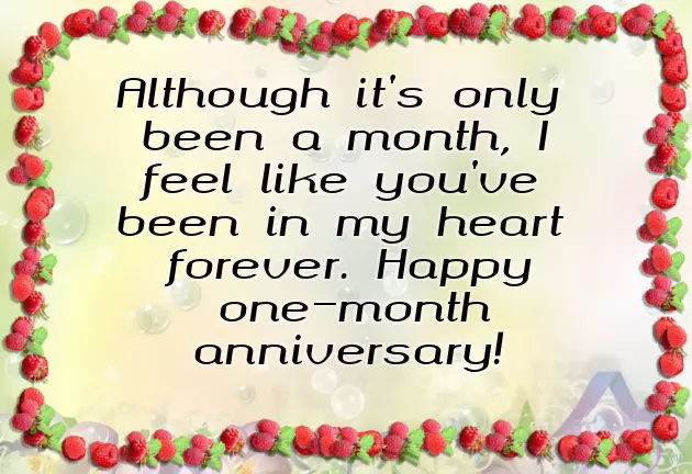 First Month Anniversary First Month Anniversary