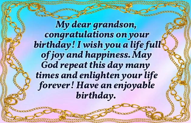 My Grandson Birthday Wishes