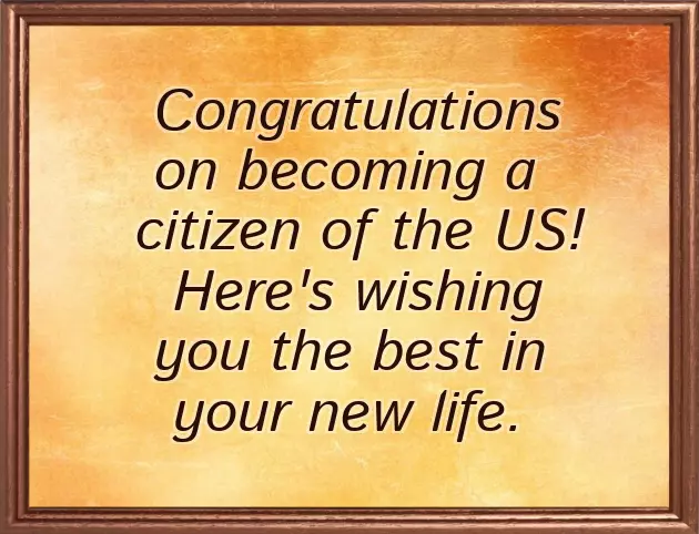 Congratulations On Your Citizenship