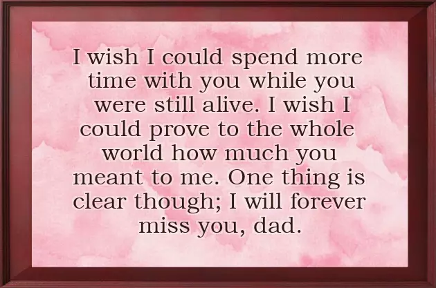 Message For Father Died