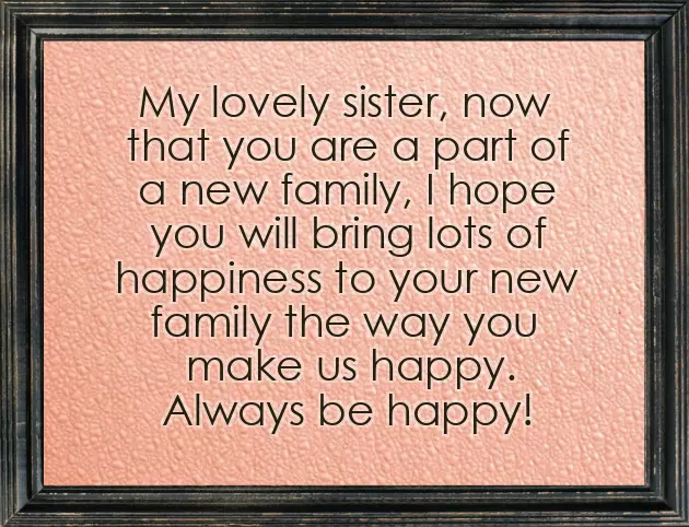 Wedding Wishes To Elder Sister