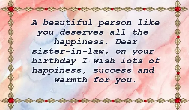 Birthday Wishes My Sister In Law