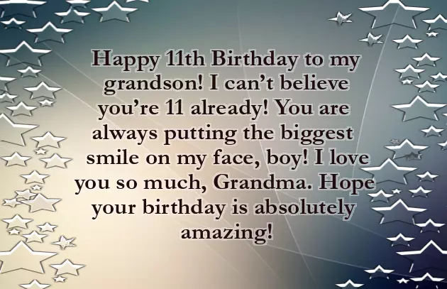 Happy 11Th Birthday Grandson Happy 11Th Birthday Grandson