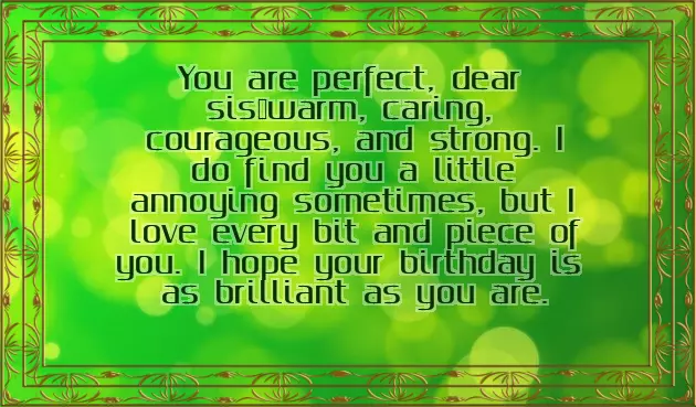 Birthday For Younger Sister