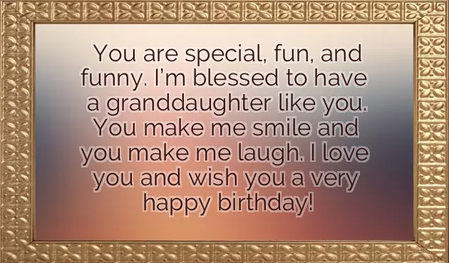 Birthday Blessings For My Granddaughter