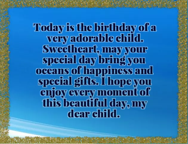 Birthday Wish For Child Boy