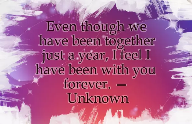 First Year Wedding Anniversary