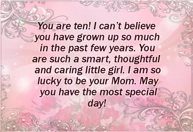 10Th Birthday Wishes To Daughter 10Th Birthday Wishes To Daughter