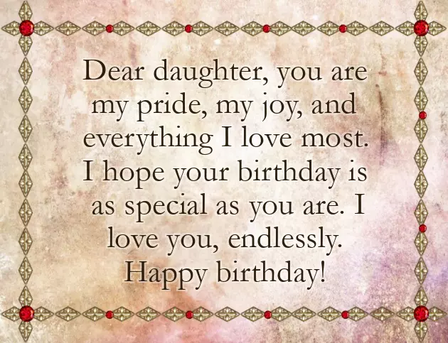 Free Birthday Wishes Daughter