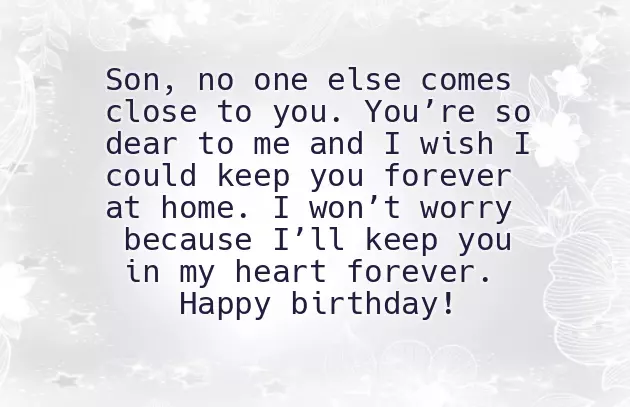My First Son Birthday Wishes