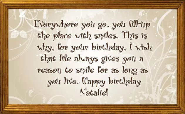 Happy Birthday Natalie