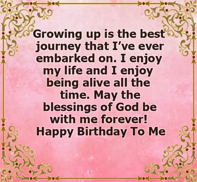 Happy Birthday To Me Message