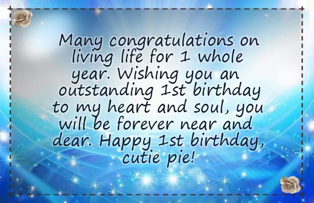 1St Bday Message 1St Bday Message