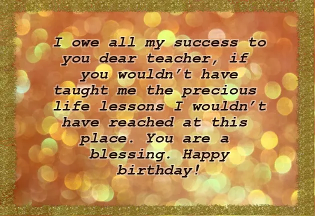 Happy Birthday Teacher Happy Birthday Teacher