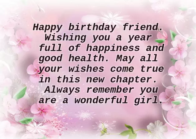 Birthday Wishes For Best Friend Girl Far Away