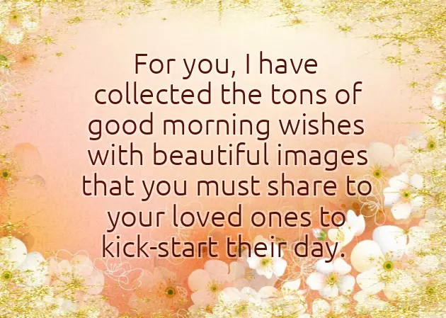 Good Morning Messages Of Flowers