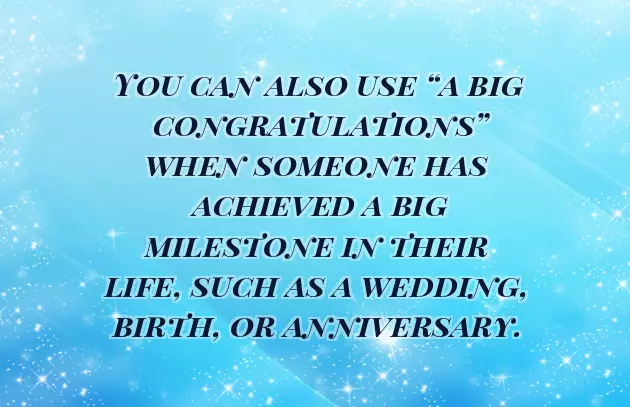 Huge Congratulations Huge Congratulations