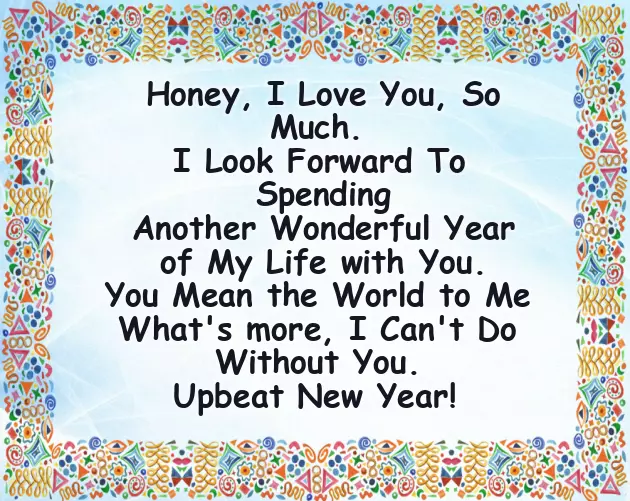 Happy New Year Wishes For Wife