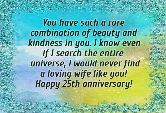 25 Year Wedding Anniversary